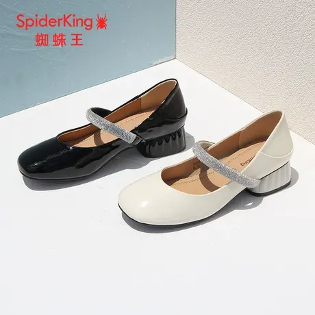 蜘蛛王断码清仓正品女鞋真皮2022秋商场新款玛丽珍皮鞋漆皮洛丽塔图片