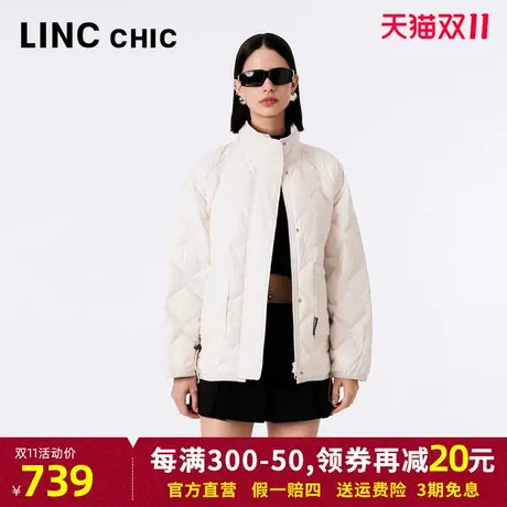 LINCCHIC金羽杰羽绒服女2023年秋冬新款轻薄羽绒罩衫Y23802037商品大图