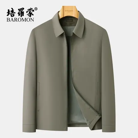BAROMON/培罗蒙2023秋季新款男外套商务工作翻领行政夹克外套上衣商品大图