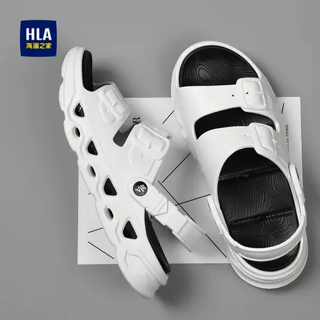 HLA/海澜之家男鞋新款夏季时尚透气增高凉拖鞋百搭休闲两穿凉鞋男商品大图