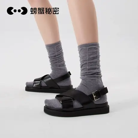 【2件9折3件8折】螃蟹秘密袜子女2025新款爆款堆堆袜子洛丽塔商品大图