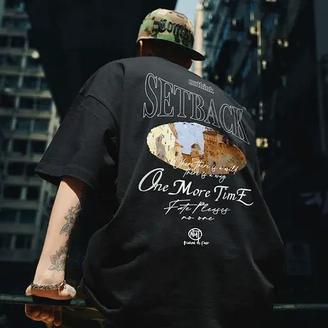 Nuthink欧美潮流高街嘻哈短袖男夏季美潮T恤宽松大码情侣装半袖潮商品大图