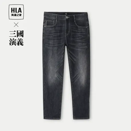 HLA/海澜之家三国演义牛仔裤2024春夏新款微弹中腰五袋款裤子男图片