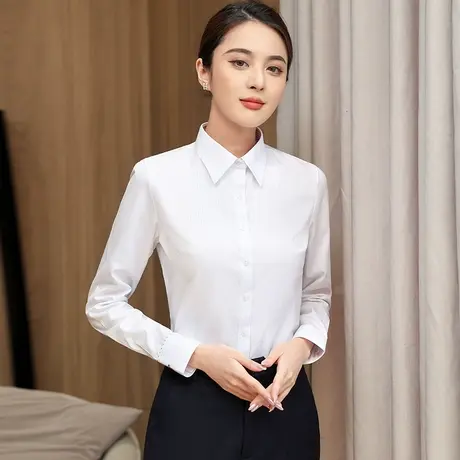 2023新款联通5G工作服衬衫定制女长袖衬衣短袖工装公司营业厅制服图片