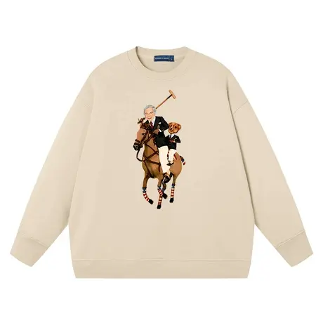 秀洛恶搞美国马球衣服搞笑保罗小众品牌设计款宽松纯棉圆领卫衣商品大图