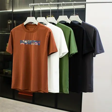 t恤男短袖宽松打底衫男士半袖夏潮流百搭学生圆领青少年字母体恤商品大图