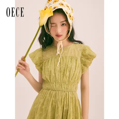 Oece别致漂亮裙子2023春夏新款女装法式绝美连衣裙气质中长淑女裙图片
