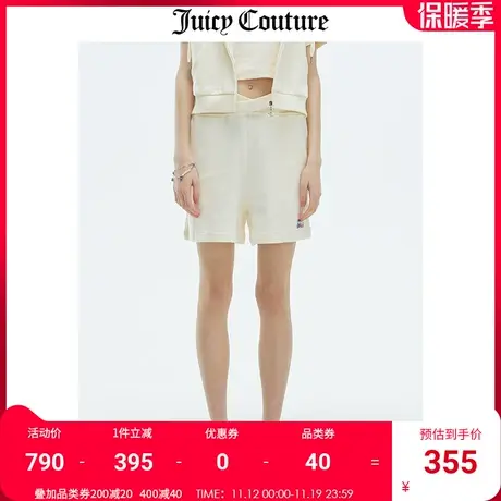 Juicy Couture橘滋短裤女2023夏季新品复古显瘦休闲运动针织短裤商品大图