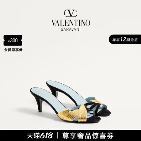 [12期免息]华伦天奴VALENTINO女士 FOLIEFOLIAGE 绒面革凉鞋商品大图