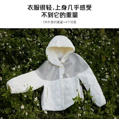 艾莱依外套女春秋款2023年新款设计感防晒夹克运动冲锋衣短款上衣商品大图