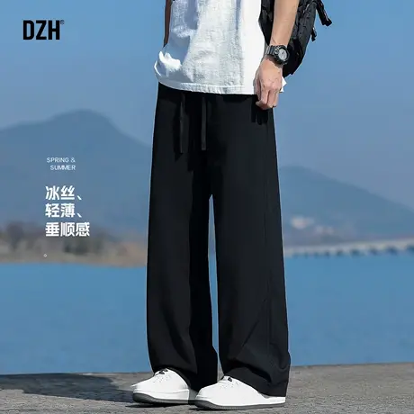 男士冰丝裤子男款夏薄款男裤2025新款休闲裤男运动夏日轻薄凉凉裤商品大图