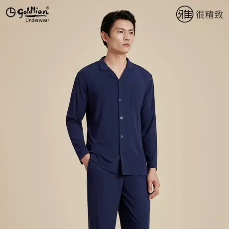 金利来睡衣男款秋冬季2025新款高级感莫代尔长袖家居服可外穿套装商品大图