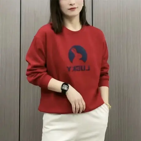 2023新款卫衣T恤休闲时尚春款小兔子圆领百搭长袖上衣百搭打底衫商品大图