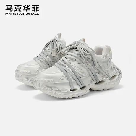 马克华菲老爹鞋男2025夏季新款轮胎底男鞋休闲厚底增高面包鞋男款图片