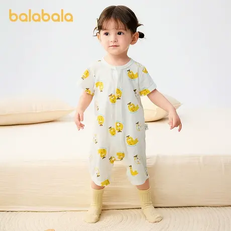 【商场同款】巴拉巴拉婴儿连体衣新生儿哈衣睡衣夏装2025新款全棉图片