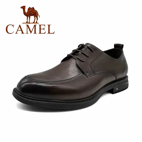 Camel/骆驼男鞋2025秋季新款软底真皮英伦德比鞋商务休闲正装皮鞋商品大图