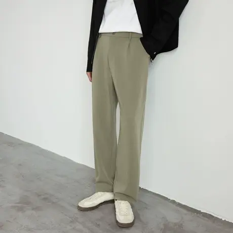 唐狮男裤直筒休闲长裤净色宽松休闲裤男士裤子秋季百搭潮流TUTA商品大图