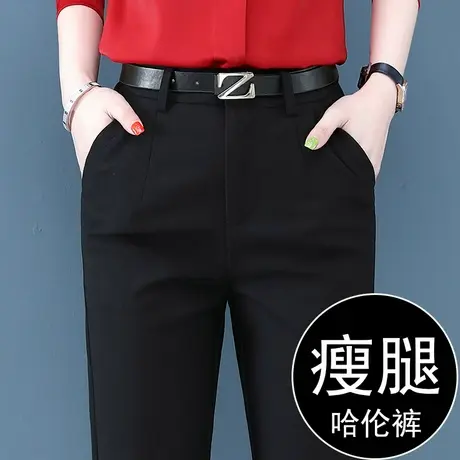 小个子气质西裤女直筒高腰西装裤职业烟管裤显瘦秋冬加绒加厚裤子商品大图