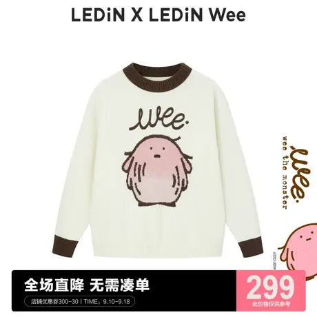 【Wee联名系列】乐町套头毛衣女2022秋季新款上衣针织衫C1EEC4301图片