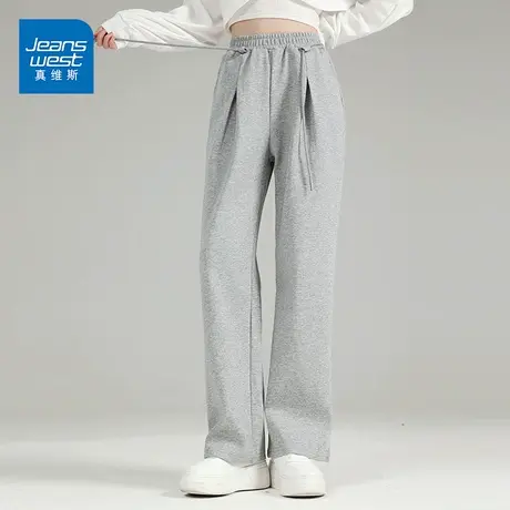 真维斯裤子女ins风入秋穿搭运动裤学生韩版宽松休闲裤2022新款潮商品大图