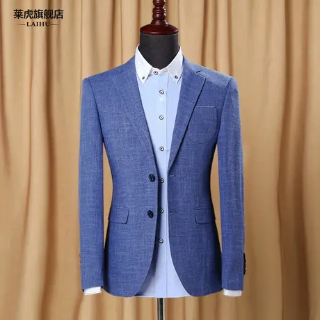 青年修身西装男外套薄款2020春季潮流休闲韩版小西服男士时尚单西商品大图