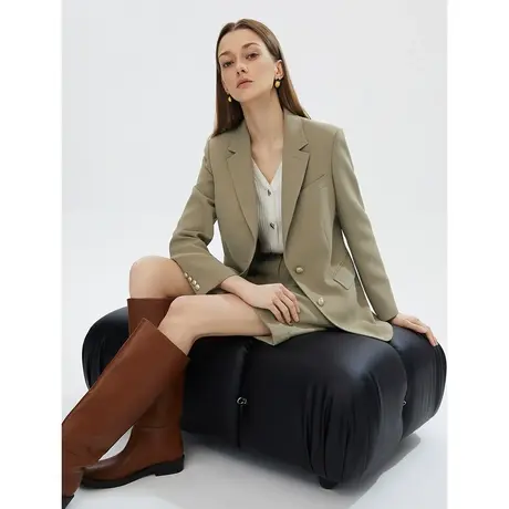 朗姿法式轻奢秋奥莱西装轻商务设计气质显瘦西服外套上衣女高级感图片