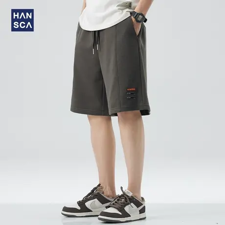 hansca运动短裤男夏季美式高街宽松休闲大码潮牌跑步健身五分裤子商品大图