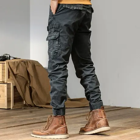 工装裤男士时尚新款宽松束脚工装裤ins潮牌帅气百搭哈伦休闲裤子商品大图