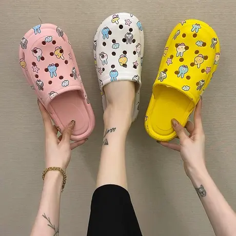 2023新款洞洞鞋女ins潮厚底包头外穿防滑护士时尚凉拖鞋夏沙滩鞋商品大图