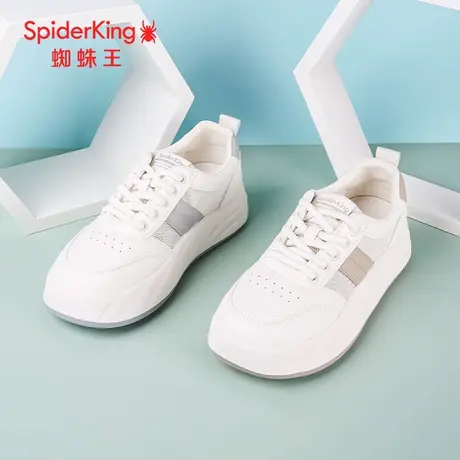 蜘蛛王断码清仓正品小白鞋女2024夏商场新款休闲板鞋透气网面百搭图片