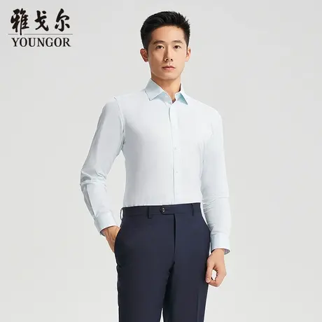 【商场同款】雅戈尔男士长袖衬衫春季新款官方商务休闲长袖衬衫男图片