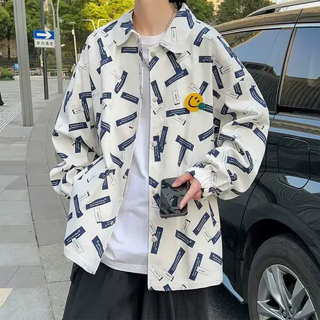 春秋季新款青少年牛仔外套男孩初中学生帅气夹克衬衫15岁大童男装商品大图