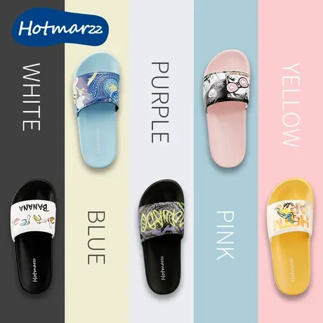 hotmarzz/黑玛拖鞋女夏外穿情侣室外防滑凉拖沙滩运动一字拖女款商品大图