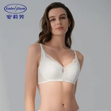 CJ套装安莉芳宋轶同款蕾丝风巢杯文胸女大胸显小内衣商品大图