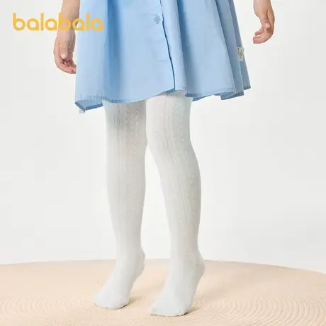 巴拉巴拉儿童连裤袜女童网眼袜夏季薄款透气打底小童肌理萌单双装图片