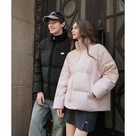 唐狮冬季情侣立领短款羽绒服冬日穿搭鸭绒羽绒外套女保暖防寒TU商品大图