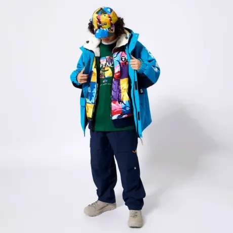 Aape旗舰店男装秋冬猿颜徽章多口袋潮流休闲裤6792XXH商品大图