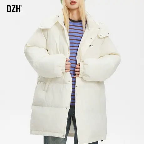 男女同款中长款连帽棉服男冬季加厚保暖棉衣外套面包服2023年新款商品大图