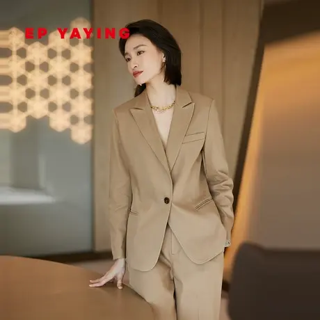 EP YAYING雅莹女装 舒适棉通勤OL西装正装外套 春夏商场同款1199N商品大图