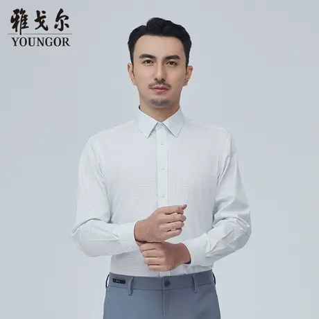 雅戈尔奥莱 商场同款男士长袖衬衫秋季新款官方商务休闲衬衫商品大图