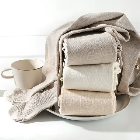 日系竖条纹肉色打底裤女外穿薄绒款春秋棉螺纹连裤袜灰咖色袜裤冬商品大图