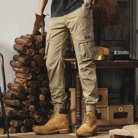 Modi Nick/摩帝尼克男士宽松纯棉工装裤休闲潮流男款裤子休闲长裤商品大图