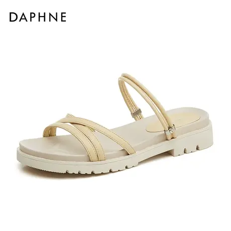 达芙妮罗马凉鞋女夏平底2022年新款时尚百搭拖鞋女夏外穿两穿女鞋商品大图