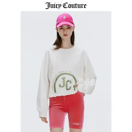 Juicy Couture橘滋卫衣女春季新款美式宽松显瘦潮流圆领针织上衣商品大图
