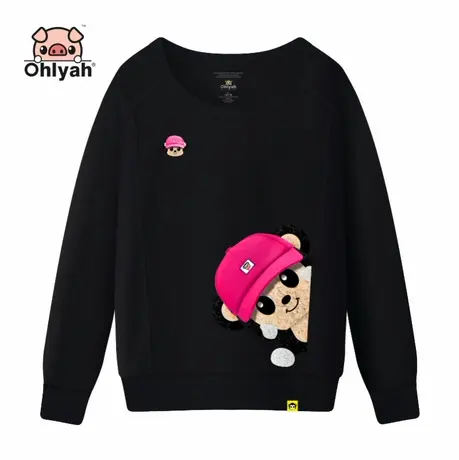 韩版卡通卫衣新款2023年秋季长袖女ins潮大码套头圆领纯棉上衣服商品大图