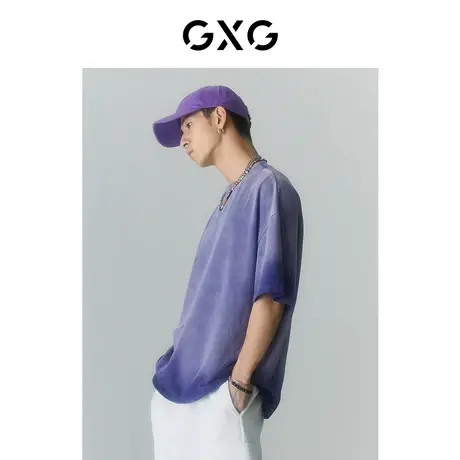 GXG男装 商场同款海滨冲浪系列圆领短袖T恤 2022年夏季新品图片