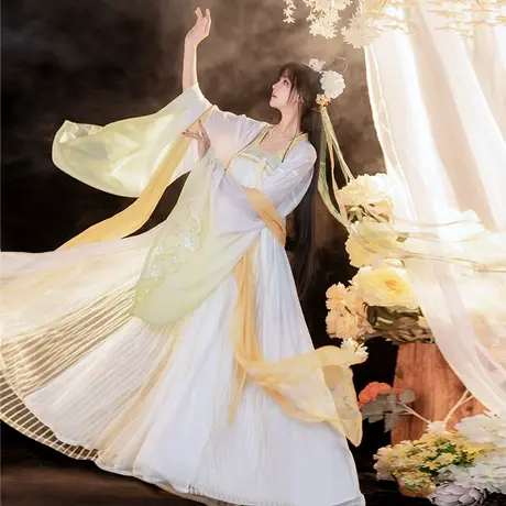【如梦霓裳丨琵琶语】原创汉服女装齐胸襦裙仙气十二破交窬裙夏季图片
