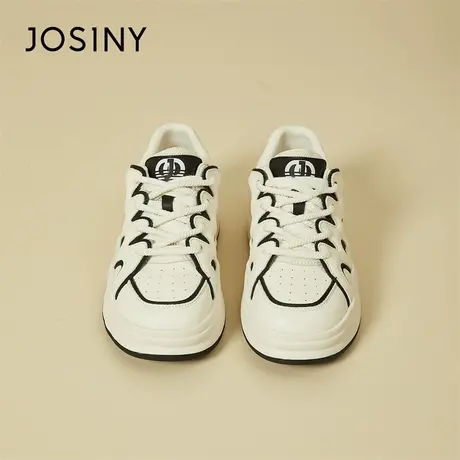 Josiny/卓诗尼板鞋女款2024新款春季休闲厚底时尚内增高小白鞋子商品大图