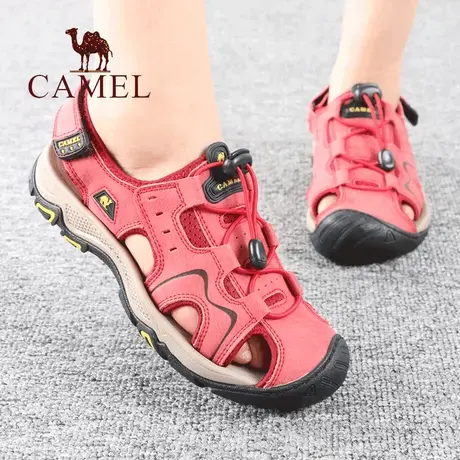 Camel/骆驼女鞋夏季新款品镂空透气沙滩旅游正女士户外休闲凉鞋子图片
