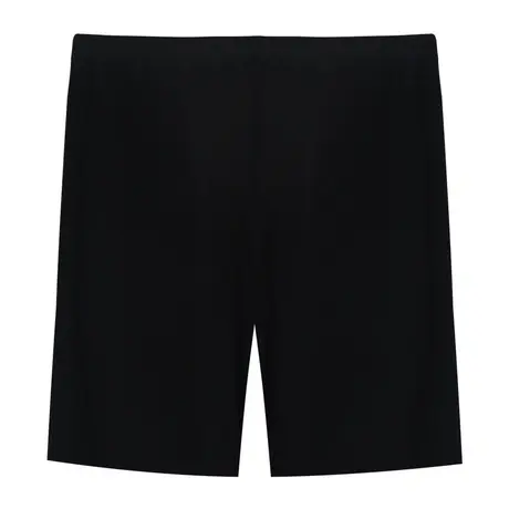 大码冰丝安全裤女夏胖mm保险加肥加大宽松五分打底防走光短裤黑色图片